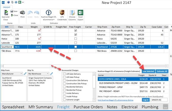 AQ_Automatic_Freight_Tucker_Estimate_Options